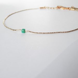 Unic bracelet de cheville Vert émeraude